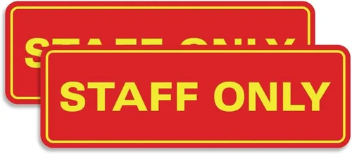 Vista 22 de All Quality Letrero estándar para pared o puerta Fácil instalación Señales de trabajo de oficina Seguridad mejorada – Negro – Pequeño
