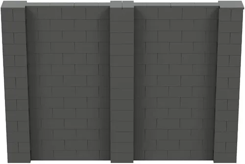 Vista 154 de EverBlock Kit de pared de 5 x 4 pies Bloques de construcción modulares Sistema de pared para edificios, pantallas y estructuras Divisor
