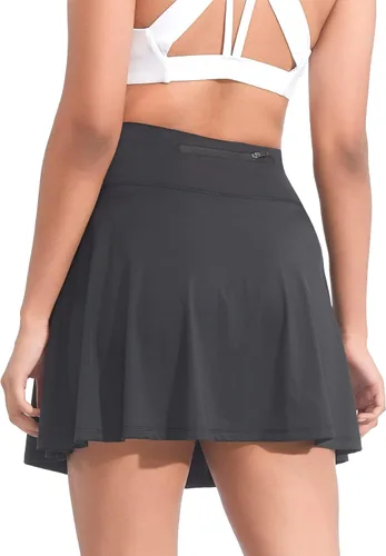 Vista 2 de YAMXDM Faldas de tenis para mujer con bolsillos integrados, faldas activas de golf para deportes, gimnasio, entrenamiento y uso diario casual