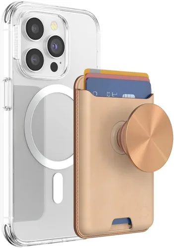 Vista 7 de PopSockets Softgoods - Cartera de teléfono con agarre expandible y anillo adaptador para MagSafe, soporte para tarjetas de teléfono, compatible