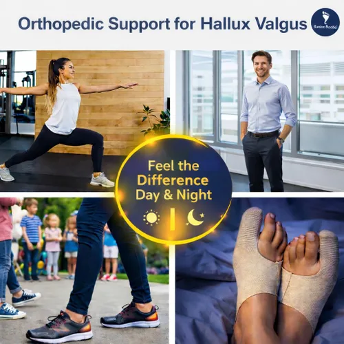 Vista 3 de Corrector de juanetes para mujer, enderezador de dedo gordo y férula - Alivio del dolor Hallux Valgus - Soporte ultrafino para juanetes para atletas