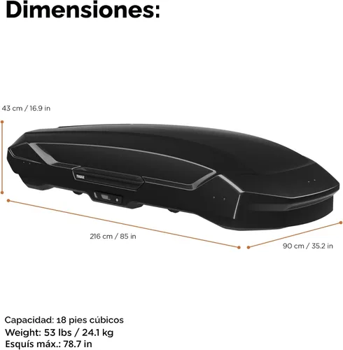 Vista 7 de Thule Caja de techo Motion 3 Negro