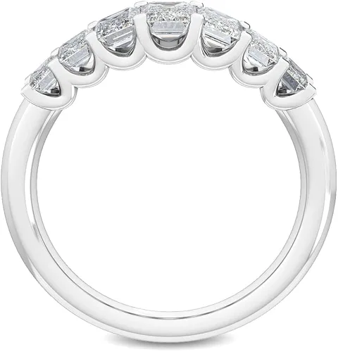 Vista 3 de CUSTOMIZE JEWELS 1.10 Ctw Emerald Shape White Lab Grown Diamond In 14K White Yellow Rose Gold Side Stone Engagement Ring,F-GVS1-VS2