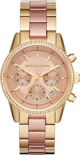 Vista 11 de Michael Kors Bryant - Reloj cronógrafo para mujer de acero inoxidable y cristal pavé