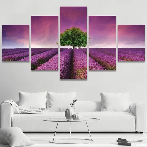 Vista 23 de SIGNWIN Lienzo grande para pared, efecto geométrico de mármol, triángulo dorado, polígono, paisaje, formas abstractas, arte digital, arte moderno
