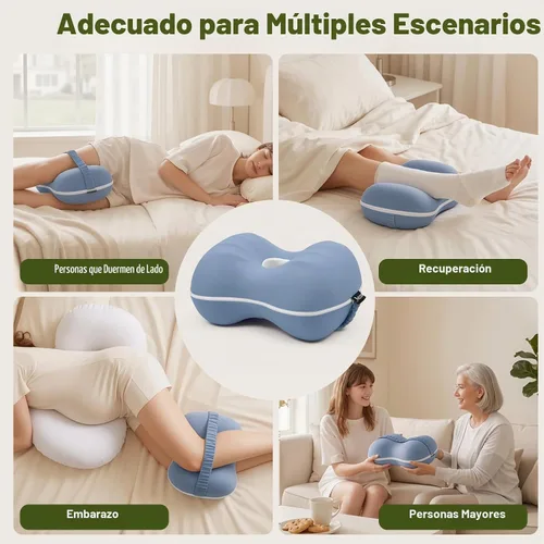 Vista 9 de Almohada de rodilla para personas que duermen de lado, almohada refrescante entre las piernas para dormir de lado, almohada de espuma viscoelástica