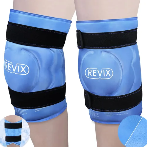 Vista 9 de REVIX Rodillera de hielo reutilizable XXXL de 20 pulgadas para reducción de molestias, paquete de gel de terapia de frío extra grande para rodilla