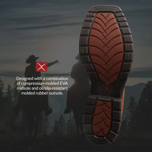 Vista 105 de Twisted X Botas Tech X para hombre de 12 pulgadas, botas occidentales casuales para hombre