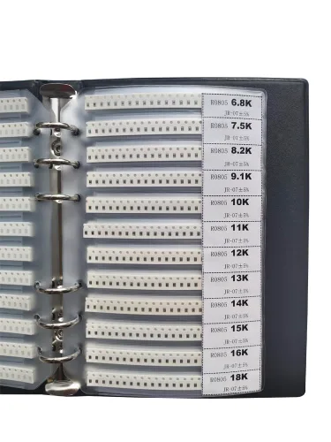Vista 2 de 0805 0R ohmios - 20M ohmios 178 valores (25 unids/valor) 5% Todas las series SMD Resistor Combo Sample Book Kit SMT Pack Box Book
