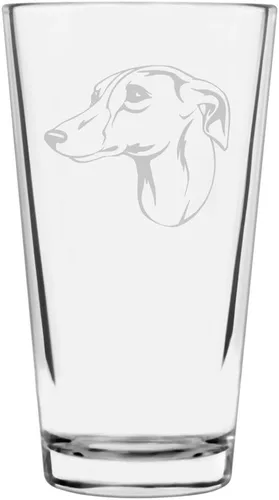 Vista 92 de Podenco Canario - Vaso de pinta de 16 onzas con temática de perro personalizado