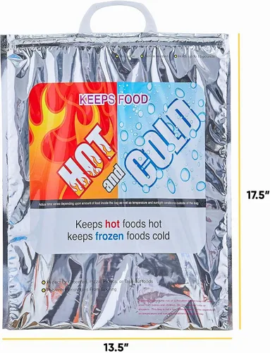 Vista 2 de Superio - Bolsas aisladas para frío y calor para entrega de alimentos, bolsas de compras de comestibles, almacenamiento de alimentos para comida 3