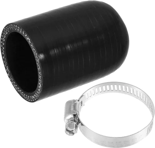 Vista 14 de uxcell 1 Unidades 0.236 in ID silicona refrigerante tapa con abrazadera para calentador de refrigerante derivación vacío puerto de agua negro