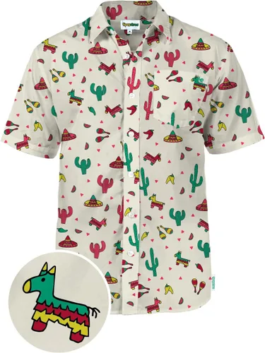 Vista 4 de Tipsy Elves Camisas hawaianas para hombres, informales de playa para verano, tela elástica con ajuste moderno