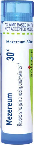 Vista 12 de Boiron Mezereum 12C Medicina homeopática para la congestión nasal - 80 pellets Single-medicine homeopathic pellets for Nasal Congestion. Size: 80
