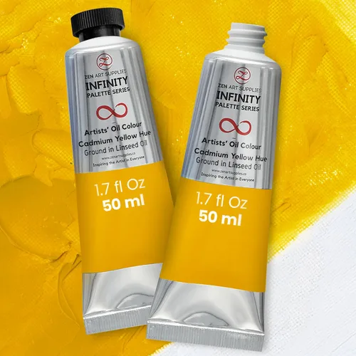Vista 10 de Caja de Blancos de ZenART para tonos impecables - 200 ml de blanco de titanio, 50 ml de blanco de zinc y titanio y ocre amarillo de Nápoles