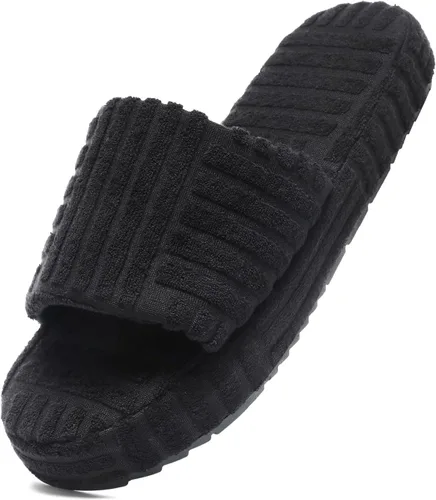 Vista 2 de Jakcuz Sandalias de rizo para mujer, sandalias de moda para niñas, zapatos de casa con plataforma, puntera abierta, multicolor, lindas