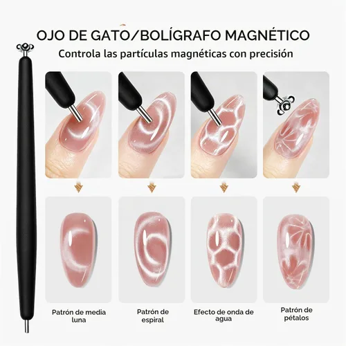 Vista 8 de JODSONE Juego de imanes de ojo de gato para uñas, kit de arte de uñas CT-4