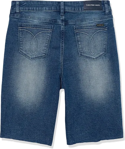 Vista 3 de Calvin Klein Bermudas de mezclilla elásticas para niña