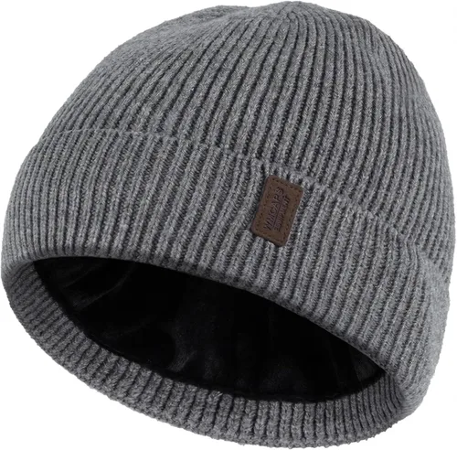 Vista 32 de Wmcaps – Gorro de invierno para hombre y mujer, gorro de punto suave y cálido con forro vellón Verde militar