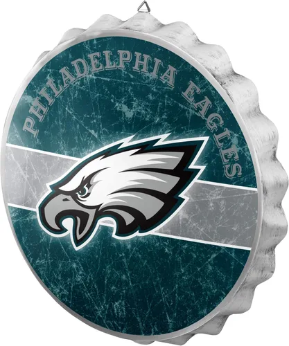 Vista 22 de NFL Team Logo Distressed Metal Hanging Wall Bottle Cap Sign