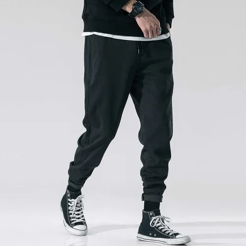 Vista 4 de Alalaso - Pantalones de chándal para hombre estilo casual en colores sólidos básicos y tejido de sarga elástica con bolsillo