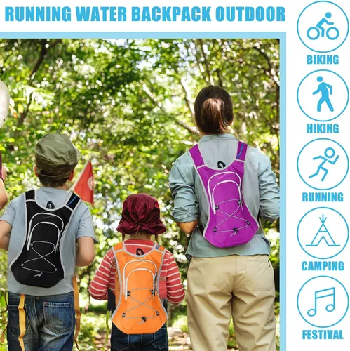 Vista 6 de WinnerWhy Paquete de 4 mochilas de hidratación con vejiga de agua de 2 litros, mochila de hidratación ligera para hombres y mujeres, senderismo