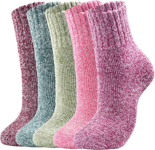 Vista 13 de Clothclose Calcetines de lana - Calcetines de lana cálidos de invierno para mujer y hombre, calcetín suave y acogedor, calcetín grueso de lana