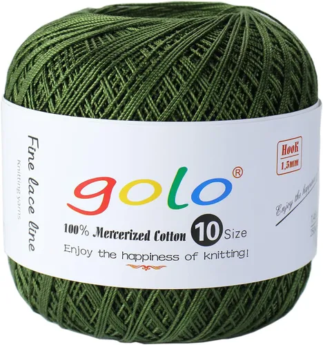 Vista 46 de Golo - 3 bolas de hilo de ganchillo tamaño 10, hilo de crochet para tejer a mano 102