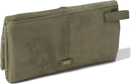 Vista 2 de Hobo Keen - Cartera triple para mujer, 100% cuero, correa de muñeca y cierre de botón, Abeto Dorado, talla única , Keen