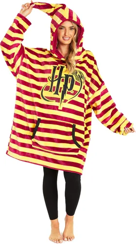 Vista 9 de Harry Potter Manta de gran tamaño con capucha para mujeres, hombres y adolescentes, manta de forro polar Negro