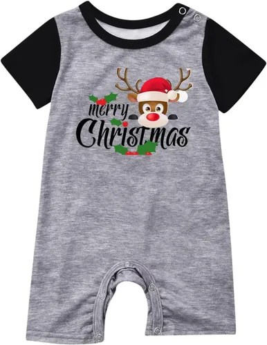 Vista 5 de Conjuntos navideños dos piezas traje familiar camisas manga corta pantalone cortos cuadros