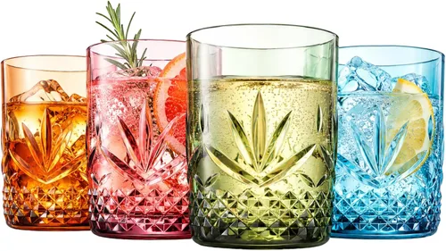 Vista 13 de Khen Vasos de cóctel y Martini Coupé de Tritan inastillables, resellables Juego de 4 vasos de cristal similar, reutilizables, irrompibles e Mixto