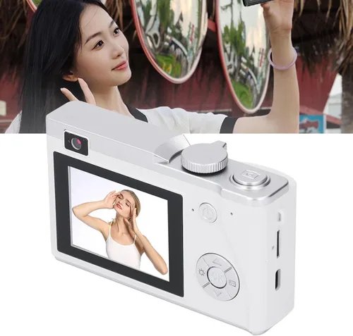 Vista 9 de Cámara digital 4K, pantalla de 2.4 pulgadas, zoom de 16X, videocámara de video de 64 MP, cámara para selfie, cámara de apuntar y disparar, cámara