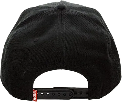 Vista 2 de Bioworld Marvel Comic Logo Sublimated Bill Snapback Gorra Gorra Negro, Negro, talla única