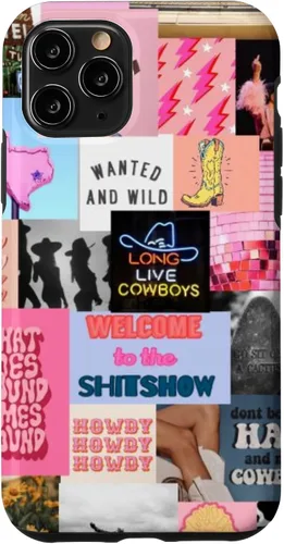 Vista 29 de Pink Western Indie Cowgirl Aesthetic Yeehaw Howdy Country - Carcasa para iPhone 17
