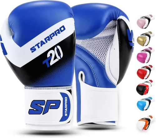 Vista 17 de Starpro Guantes de boxeo con soporte y protección inigualables para la muñeca, entrenamiento, muay thai, hombres y mujeres, varios colores y tamaños
