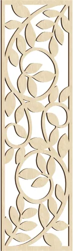 Vista 104 de 9 3/8"W x 24 3/8"H x 1/4"T Utica Decorativo Fretwork Madera Paneles de Pared, Abedul