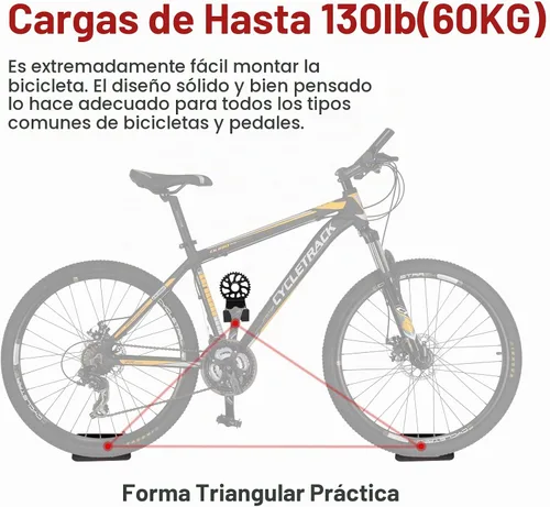 Vista 6 de MZYRH Soporte de pared resistente para bicicleta, acero inoxidable, 1 paquete, negro Negro 1 paquete