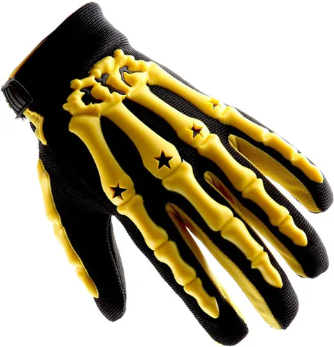 Vista 12 de Guantes juveniles de motocross 1Storm para motocicletas, BMX, MX, ATV, bicicletas todoterreno, modelo de esqueleto para niños