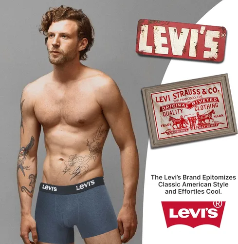 Vista 7 de Levi's Mens Boxer Briefs Breathable Stretch Underwear 4 Pack