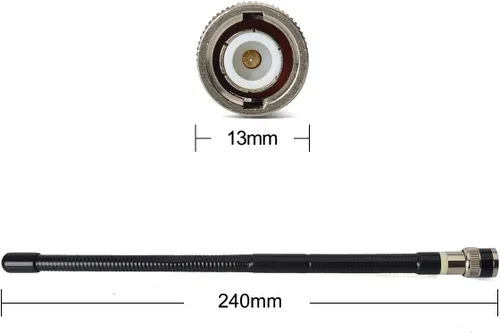 Vista 3 de UAYESOK Antena de radio Cb de mano 27 MHz BNC Antena de escáner de radio flexible látigo suave para Cobra Midland Uniden portátil de mano Cb Radio