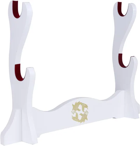 Vista 10 de Soporte de espada de terciopelo japonés acolchado Katana Stand Samurai Display Rack Soporte Todo Tanto Espada yin y Yang 1 Nivel