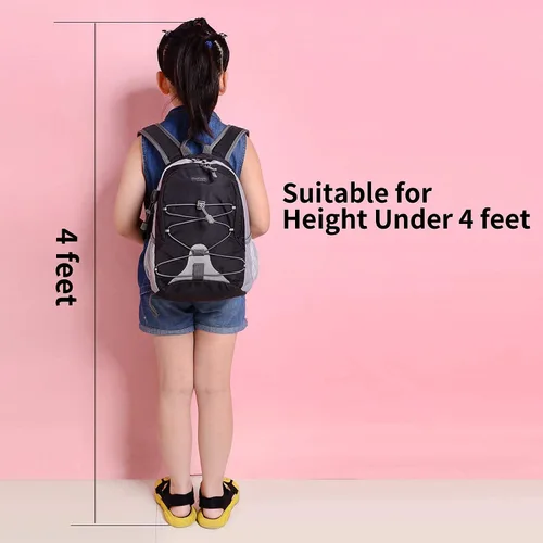 Vista 4 de Mochila pequeña de senderismo de 10L para niños de 3 a 6 años, para niñas y niños menores de 4 pies, mini mochila impermeable para deportes al aire