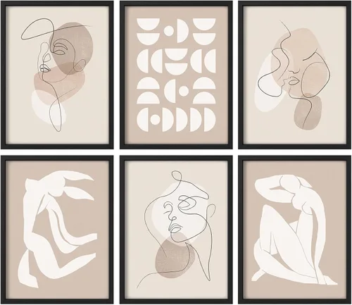 Vista 103 de Juego de galería de collage enmarcado para pared, diseño de plantas de flores de William Morris, ilustraciones de naturaleza silvestre, moderno