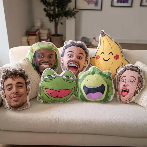 Vista 3 de LOVELYPOD Almohada facial personalizada, regalos para novio, novia, almohada de fotos personalizada, regalo divertido para pareja para cumpleaños