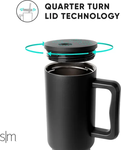 Vista 3 de Simple Modern Fortnite - Vaso de 1,2 l con asa y tapa con pajita, botella de agua reutilizable de acero inoxidable aislada, colección Trek, 40oz