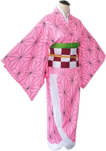 Vista 3 de Disfraces de cosplay de anime, kimono, conjunto completo de Halloween para hombres y mujeres