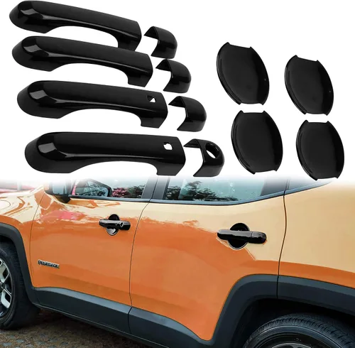 Vista 11 de Funda Protectora de Luz Trasera Compatible con Jeep Renegade, Protector de Lámpara Trasera de Metal Negro Antioxidación para Jeep Renegade 2015 2016