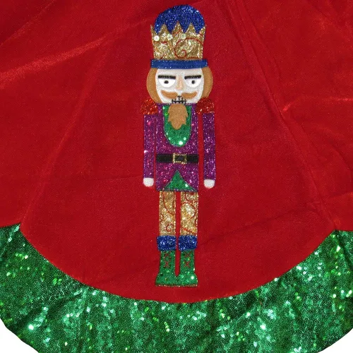 Vista 5 de Kurt S. Adler, Inc. TS0212 Kurt Adler 48" Velvet Nutcracker Treeskirt