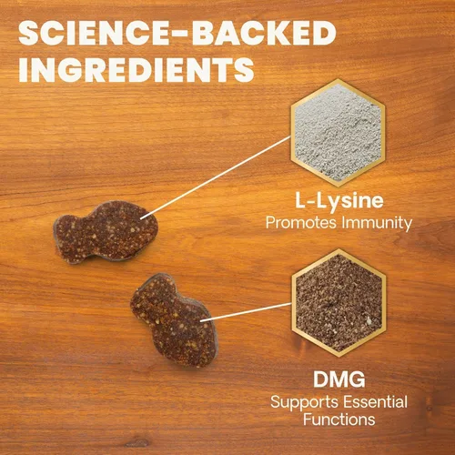 Vista 5 de VetriScience Gomitas de Lisina para la Salud de la Inmunidad, 250 mg de Lisina Plus Suplemento Inmunológico para Gatos y Gatito con Alergias